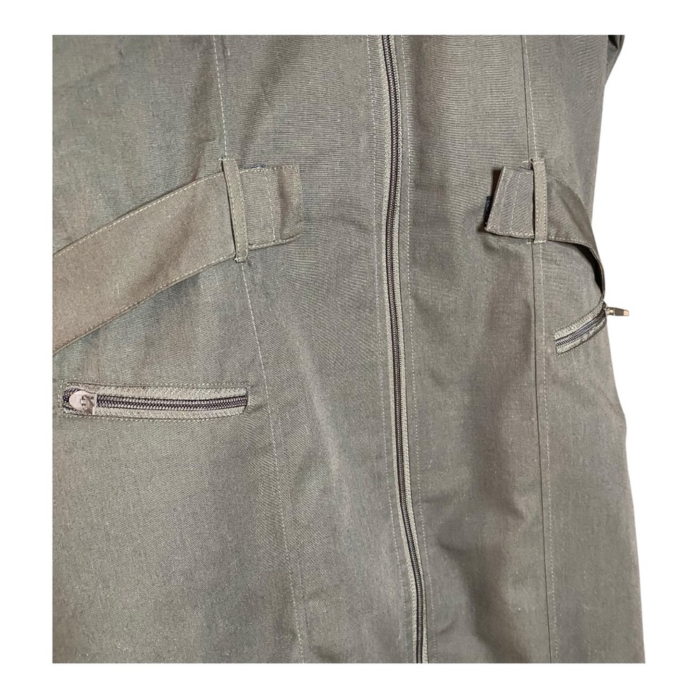 Olive Green Military-Inspired Dress Top Gun - Picture 9 of 13
